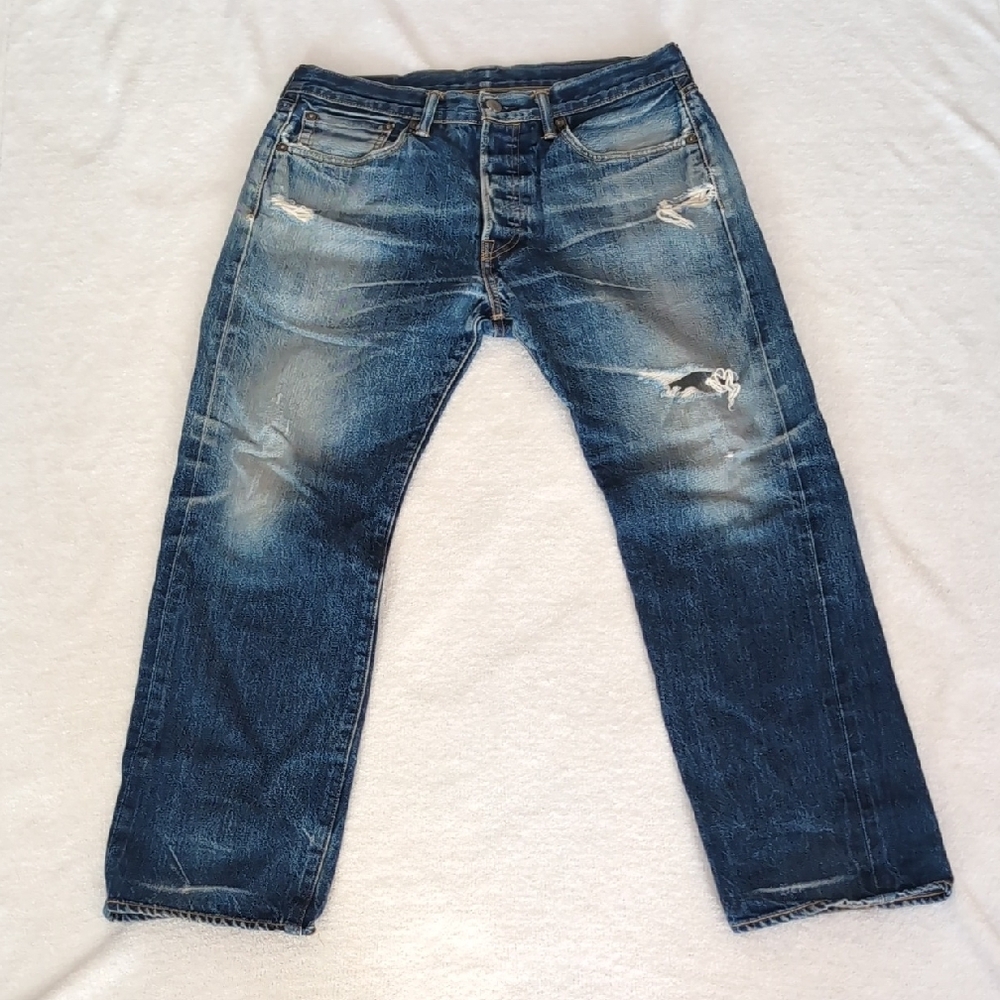 Levi 501s Selvedge White Oak Cone Denim 32